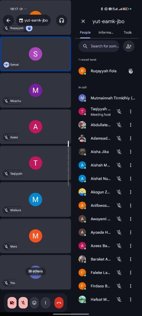 Screenshot from a live online program moderated by The Apex House
