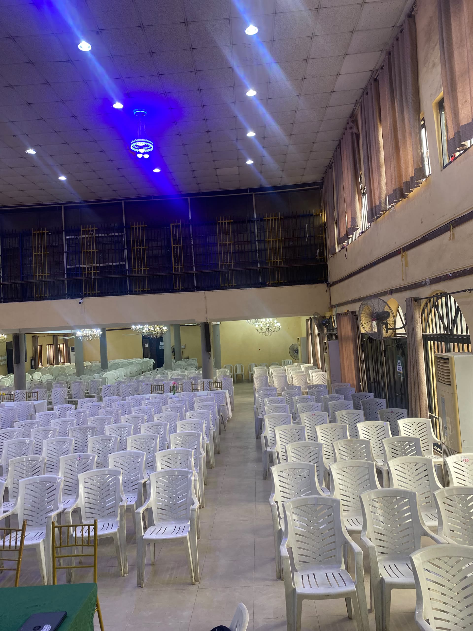 Seating arranged in the event hall before the program